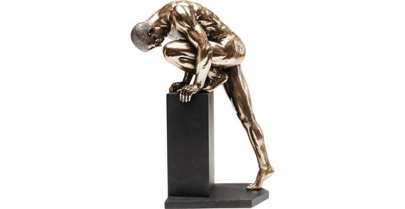 SKULPTUR - Goldfarben/Schwarz, MODERN, Kunststoff (25/35/12cm) - Ambia Home