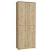 SCHUHSCHRANK 74,5/191,9/34,9 cm  - Eiche Artisan/Grau, Basics, Holzwerkstoff/Kunststoff (74,5/191,9/34,9cm) - Xora