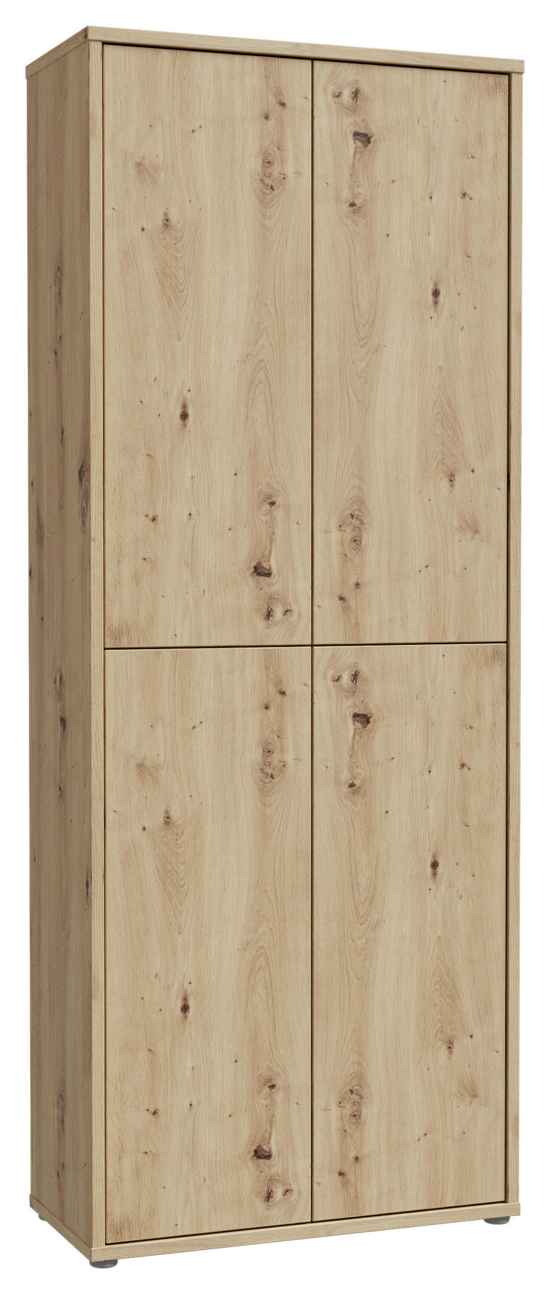 SCHUHSCHRANK 74,5/191,9/34,9 cm  - Eiche Artisan/Grau, Basics, Holzwerkstoff/Kunststoff (74,5/191,9/34,9cm) - Xora