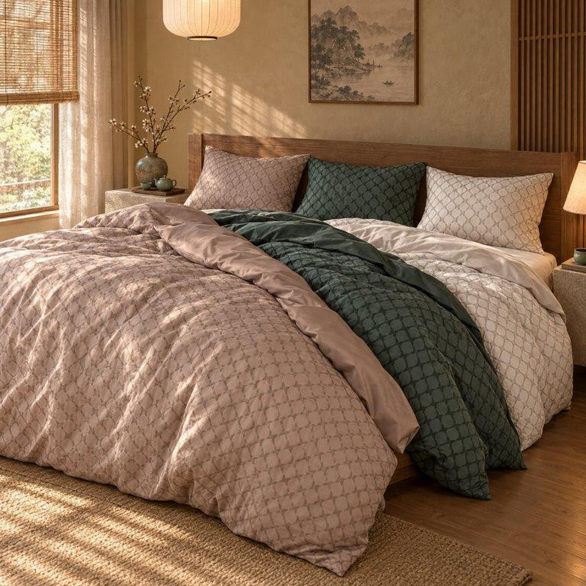POSTELJINA SA DVA LICA STRIPES DK 140/200 cm saten bež  - bež, Dizajnerski, tekstil (140/200cm) - Dieter Knoll
