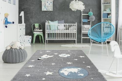 KINDERTEPPICH 120/170 cm Yowah  - Silberfarben, Trend, Kunststoff/Textil (120/170cm) - Kayoom