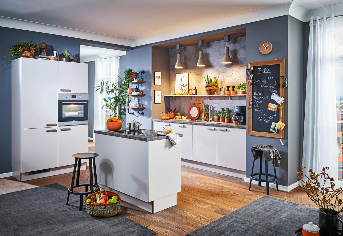 KÜCHENLEERBLOCK  120/240 cm  in Kaschmir  - Kaschmir/Edelstahlfarben, KONVENTIONELL, Holzwerkstoff/Metall (120/240cm) - Xora