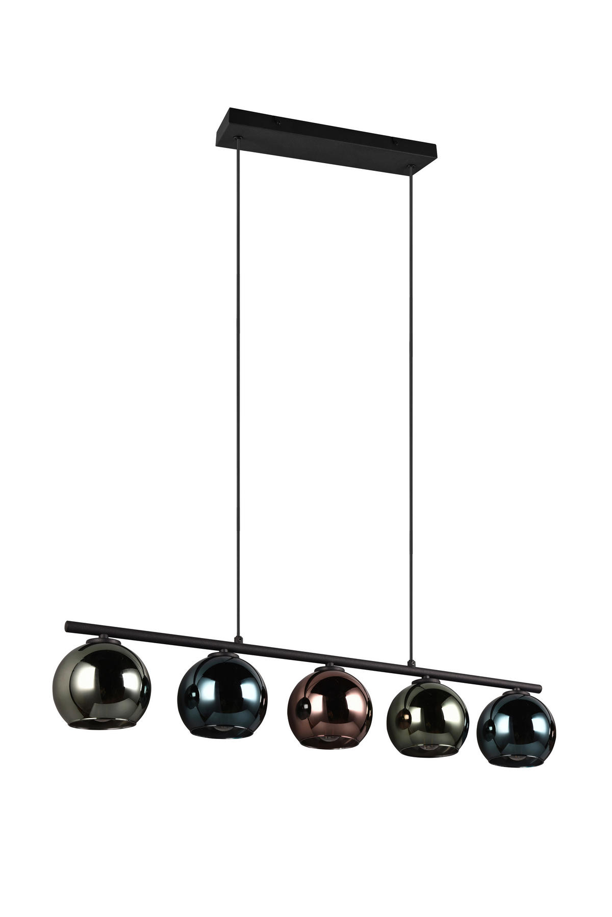 PENDELLEUCHTE Sheldon 83/13/150 cm   - Blau/Multicolor, Design, Glas/Metall (83/13/150cm)