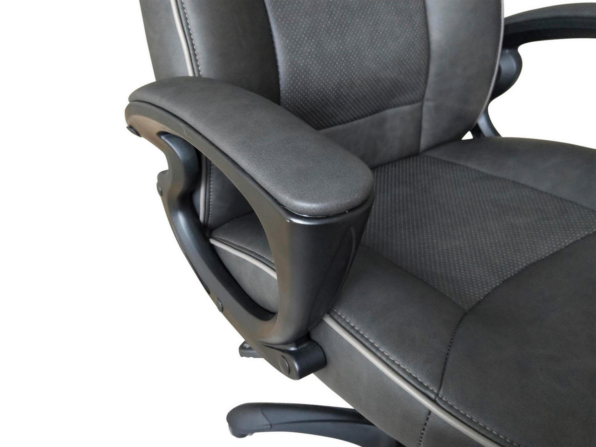 OTOČNÁ ŽIDLE PRO MLÁDEŽ, šedá, černá - šedá/černá, Konvenční, textil/plast (65/123/71cm) - MID.YOU