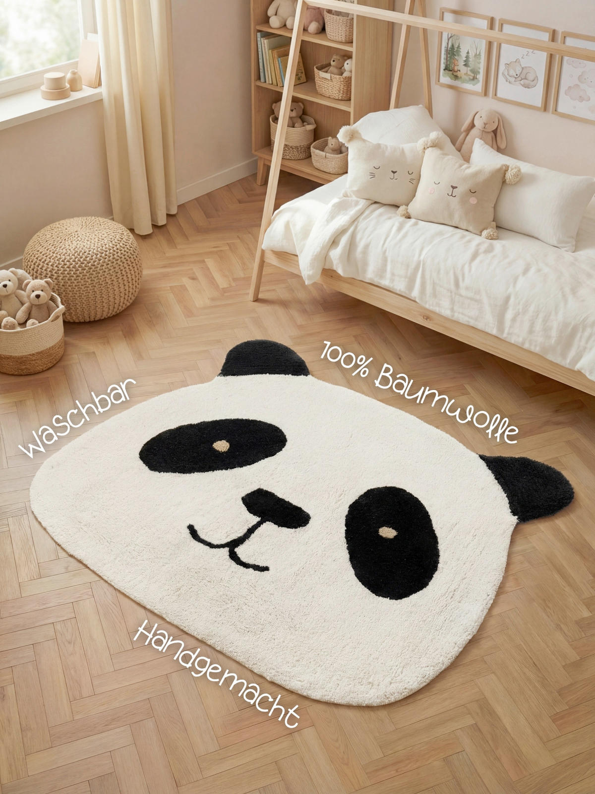 KINDERTEPPICH 103/120 cm Snuggle Patsy  - Creme/Schwarz, Basics, Kunststoff/Textil (103/120cm) - Hanse Home
