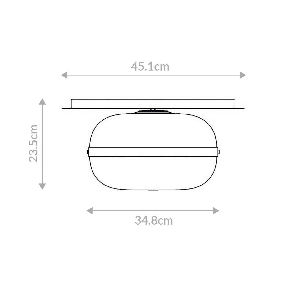 DECKENLEUCHTE 34,8/23,5 cm    - Messingfarben, KONVENTIONELL, Glas/Metall (34,8/23,5cm) - Elstead Lighting