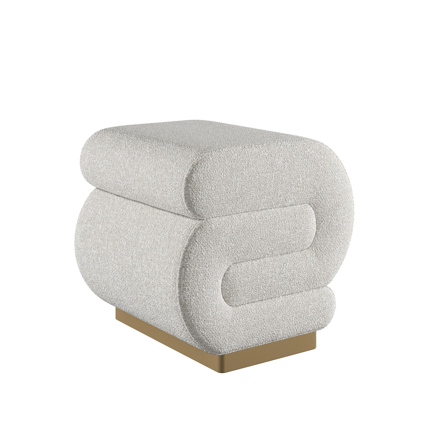 Livetastic Hocker Sally Fußbank Beige 40x42x42 cm