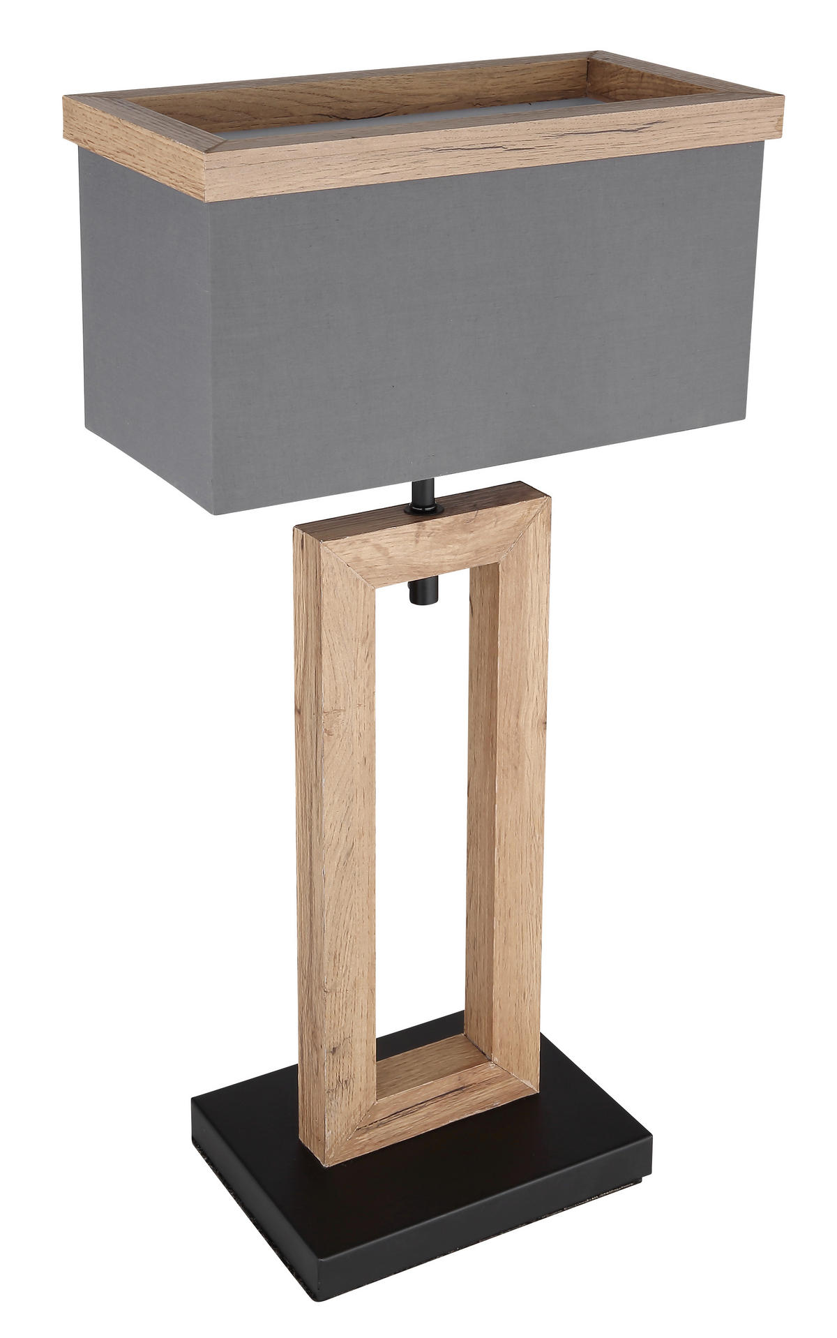 TISCHLEUCHTE - Anthrazit/Schwarz, Konventionell, Holzwerkstoff/Textil (30/15/55cm) - Globo
