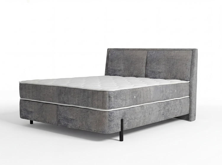 Pat Tapițat, 180/200 cm, gri - negru/gri, Basics, metal/lemn (180/200cm) - Hom`in