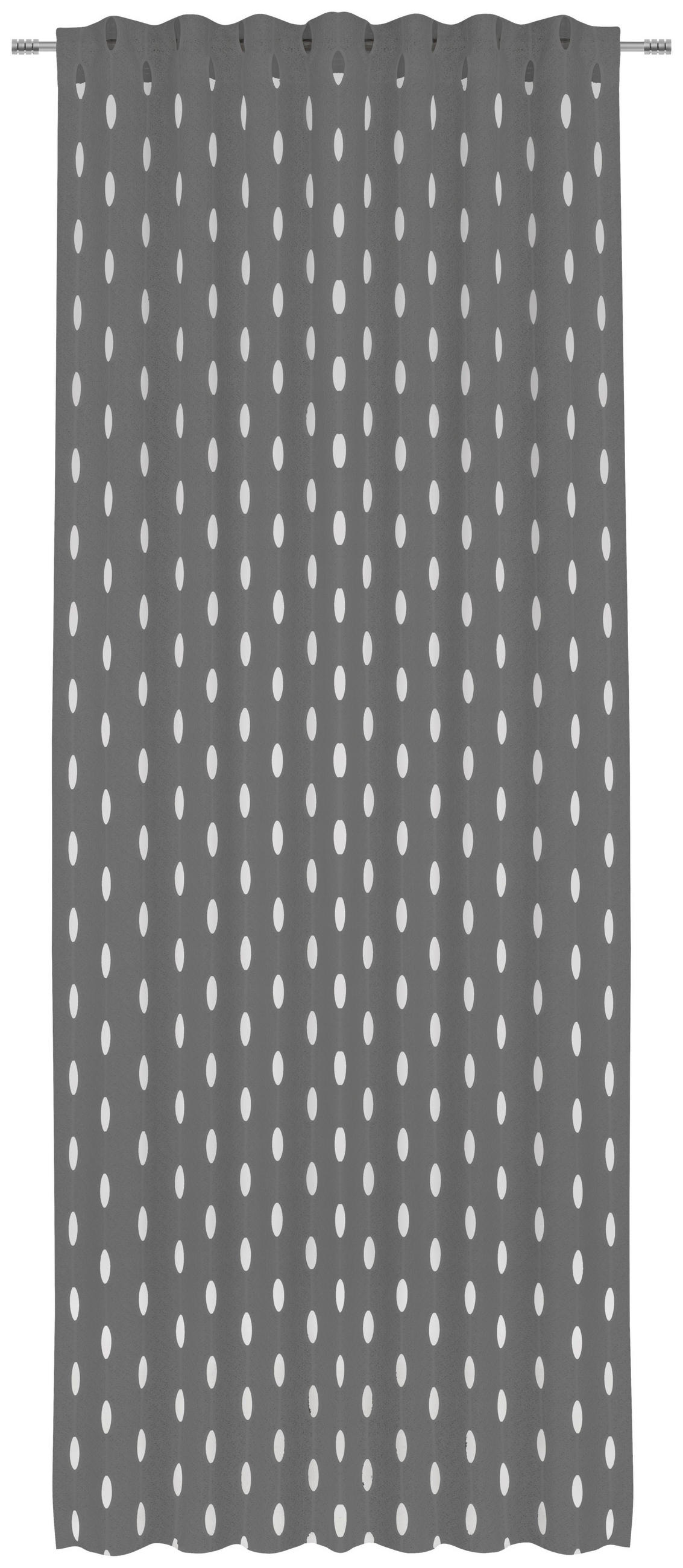FERTIGVORHANG halbtransparent  - Anthrazit, Design, Textil (135/255cm) - Novel
