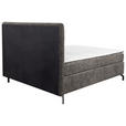 BOXSPRINGBETT 180/200 cm  in Braun  - Schwarz/Braun, Design, Textil/Metall (180/200cm) - Esposa