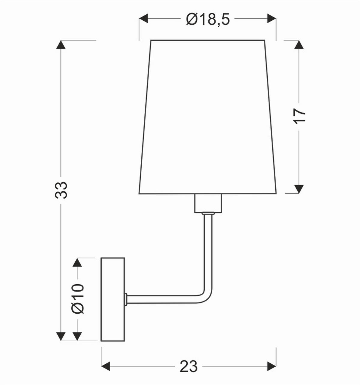 VÄGGLAMPA Pasteri 18.5/23/33 cm   - kromfärg/grafitfärgad, Klassisk, metall/plast (18.5/23/33cm)