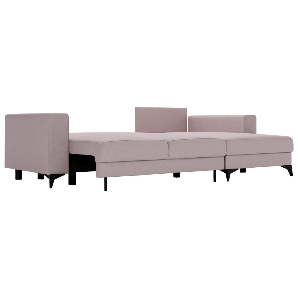 Thumbnail - Livetastic Ecksofa, Rosa, Textil, 3-Sitzer, Füllung: Schaumstoff, Ottomane rechts, L-Form, 244x156 cm, Made in EU, Liege...