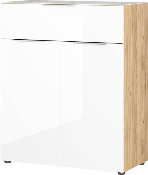 KOMÓD 83/102/42 cm  - ezüst/fekete, Modern, műanyag/faalapú anyag (83/102/42cm) - Premium Living