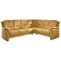 ECKSOFA in Mikrofaser Gelb  - Gelb/Beige, Konventionell, Textil/Metall (275/223cm) - Beldomo Comfort