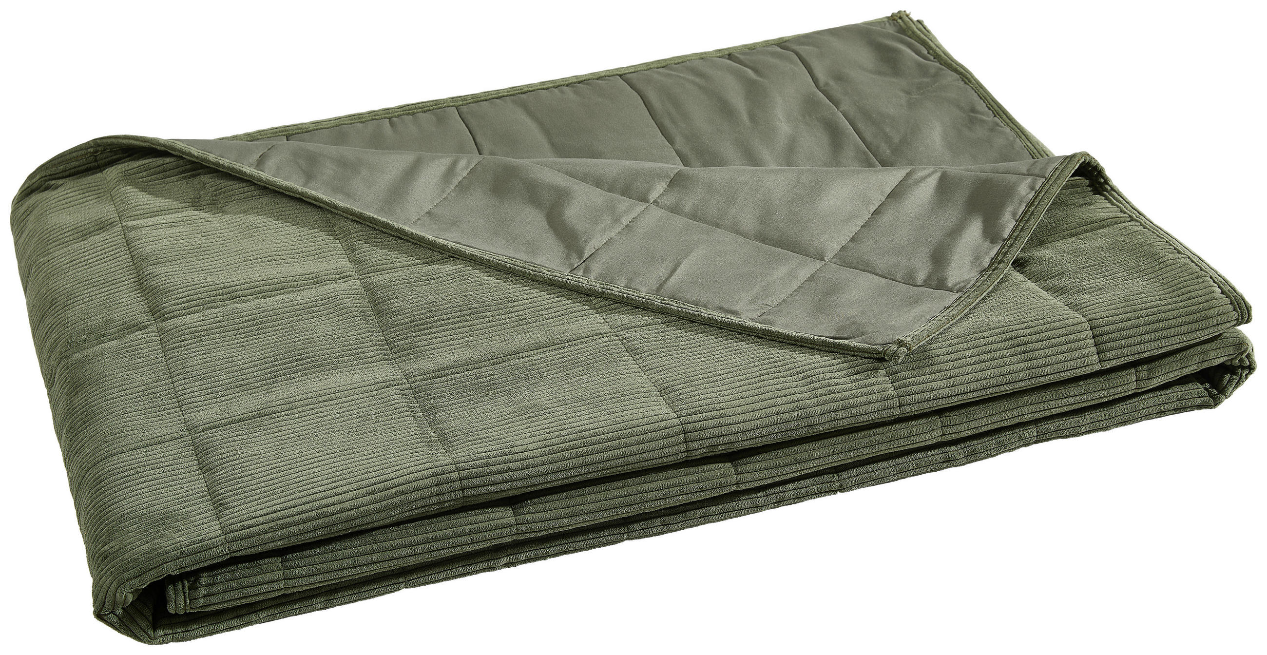 TAGESDECKE - Grün, Basics, Textil (220/240cm) - Novel