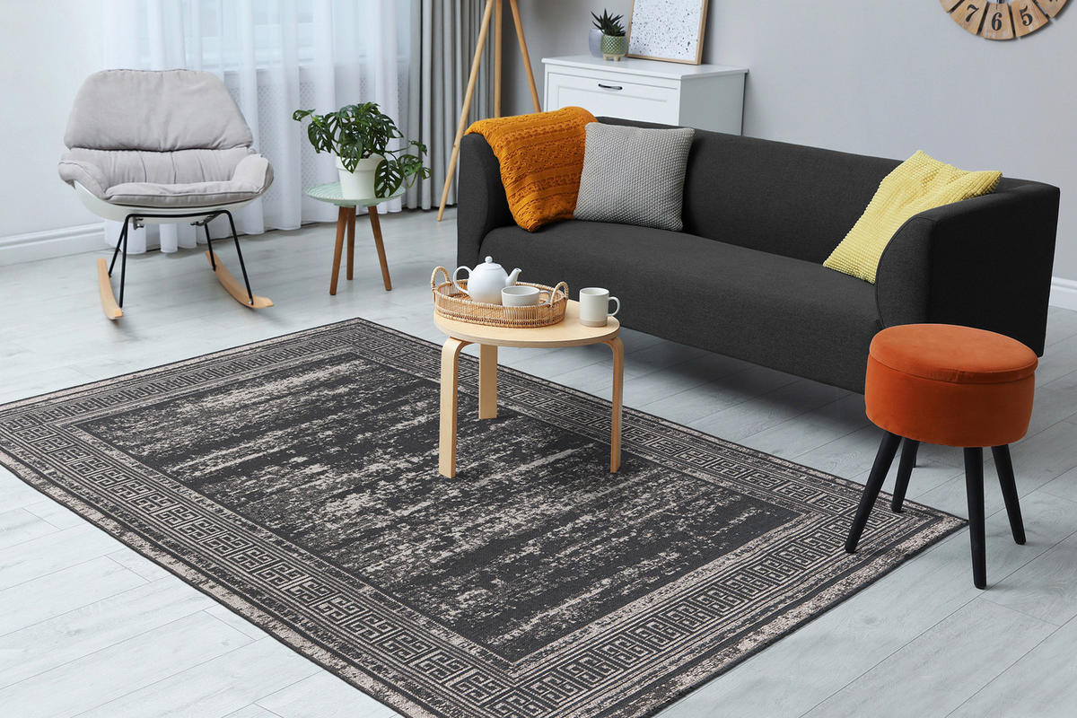 FLATVÄVD MATTA 160/230 cm Kalea  - grå, Basics, textil (160/230cm) - Kayoom