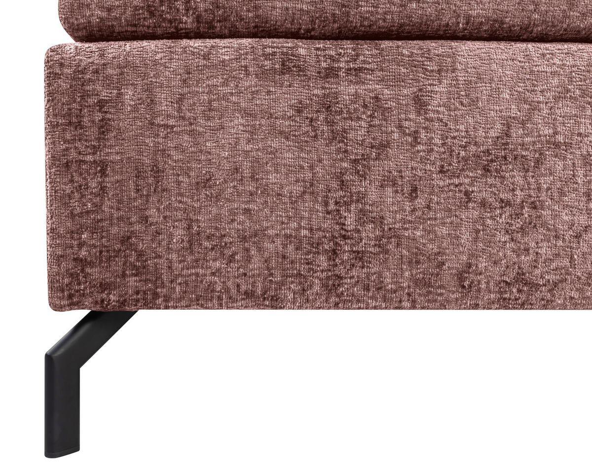 BOXSPRINGBETT 140/200 cm  in Weinrot  - Weinrot/Schwarz, Design, Textil/Metall (140/200cm) - Esposa