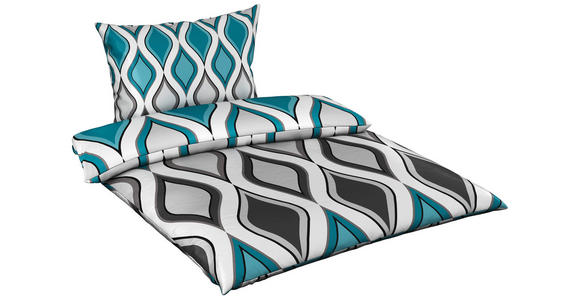 BETTWÄSCHE Satin 200/200 cm  - Blau, KONVENTIONELL (200/200cm) - Esposa