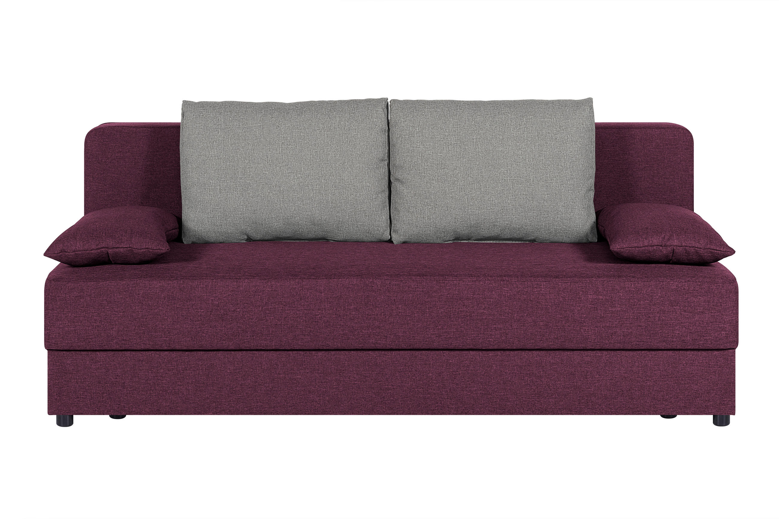 SCHLAFSOFA Lila  inkl. Bettkasten, Schlaffunktion, Stauraum, Liegefläche im Originalstoff  - Lila/Silberfarben, Design, Textil (193/82/80cm) - P & B