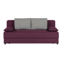 SCHLAFSOFA Lila  inkl. Bettkasten, Schlaffunktion, Stauraum, Liegefläche im Originalstoff  - Lila/Silberfarben, Design, Textil (193/82/80cm) - P & B