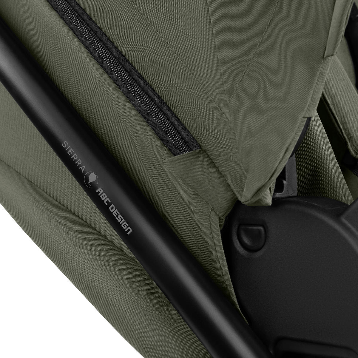 KINDERWAGENSET  Sierra All in One  Pea  - Smaragdgrün/Anthrazit, Basics, Textil/Metall (58,5/111/100cm) - ABC Design