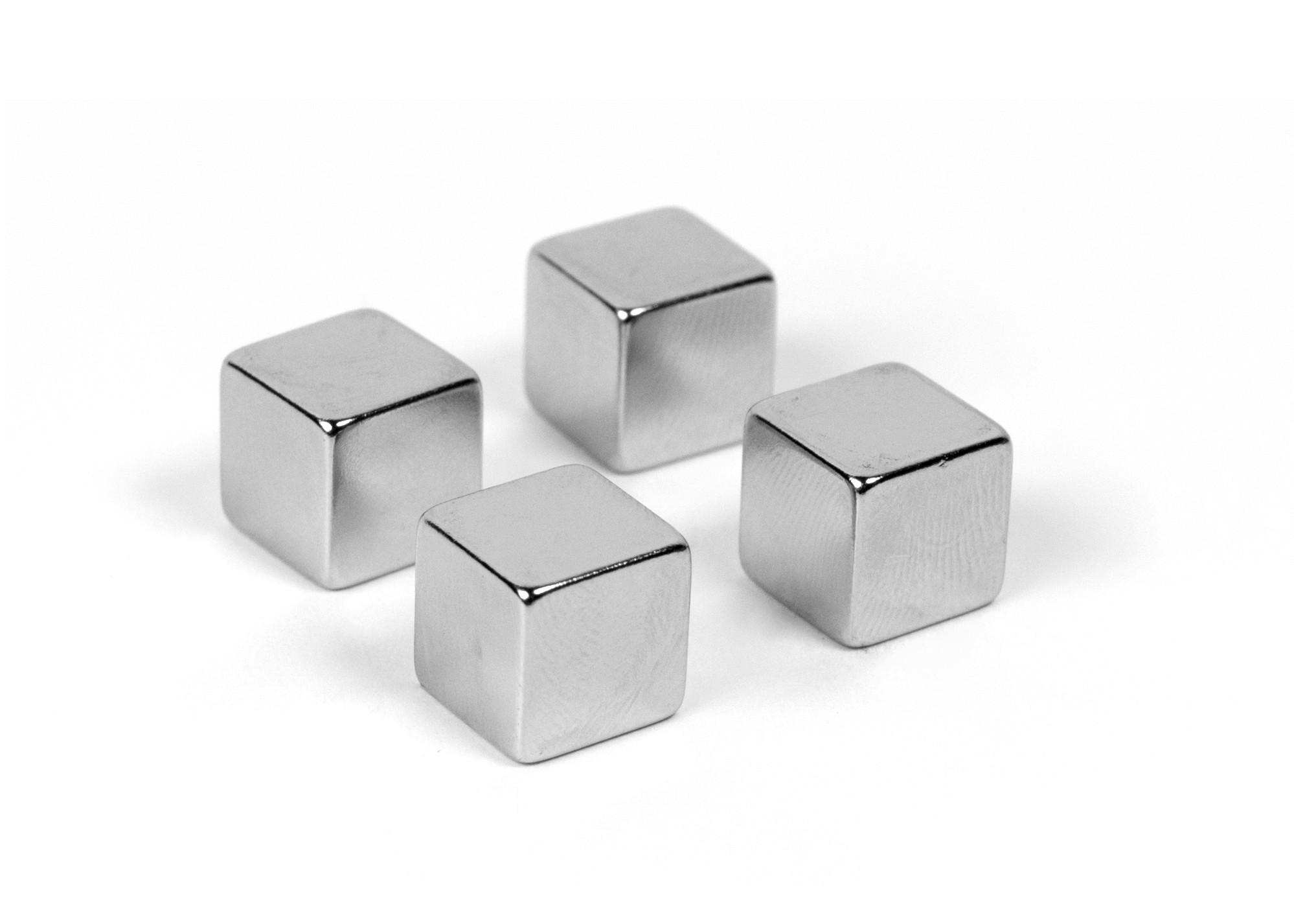 MAGNETSET  - Silberfarben, Basics, Kunststoff (1/1/1cm)