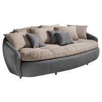 MEGASOFA Webstoff Creme, Taupe  - Taupe/Creme, LIFESTYLE, Textil (238/80/140cm) - MID.YOU