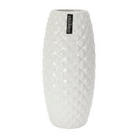 VÁZA, keramika, 25 cm - biela, Basics, keramika (11/25/11cm)