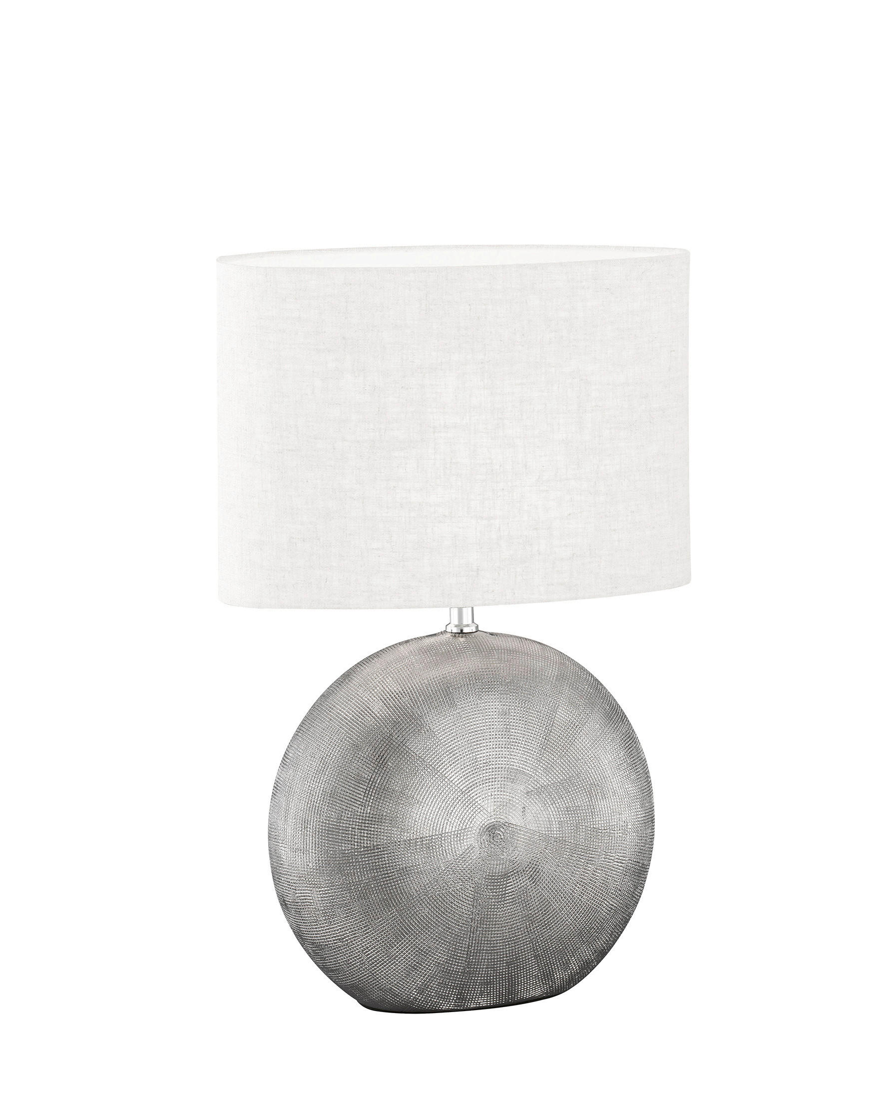 BORDSLAMPA Tobse 34/17/53 cm   - vit/silver, Basics, textil/keramik (34/17/53cm) - Fischer & Honsel