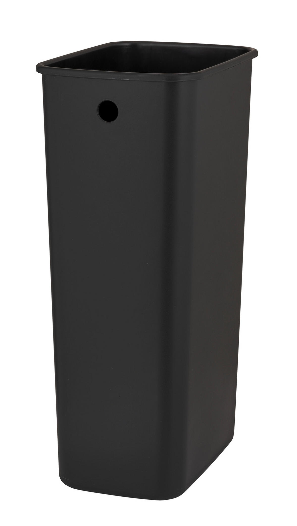 TRETEIMER 20 L  - Edelstahlfarben/Schwarz, Basics, Kunststoff/Metall (23,5/55/41cm) - Wenko