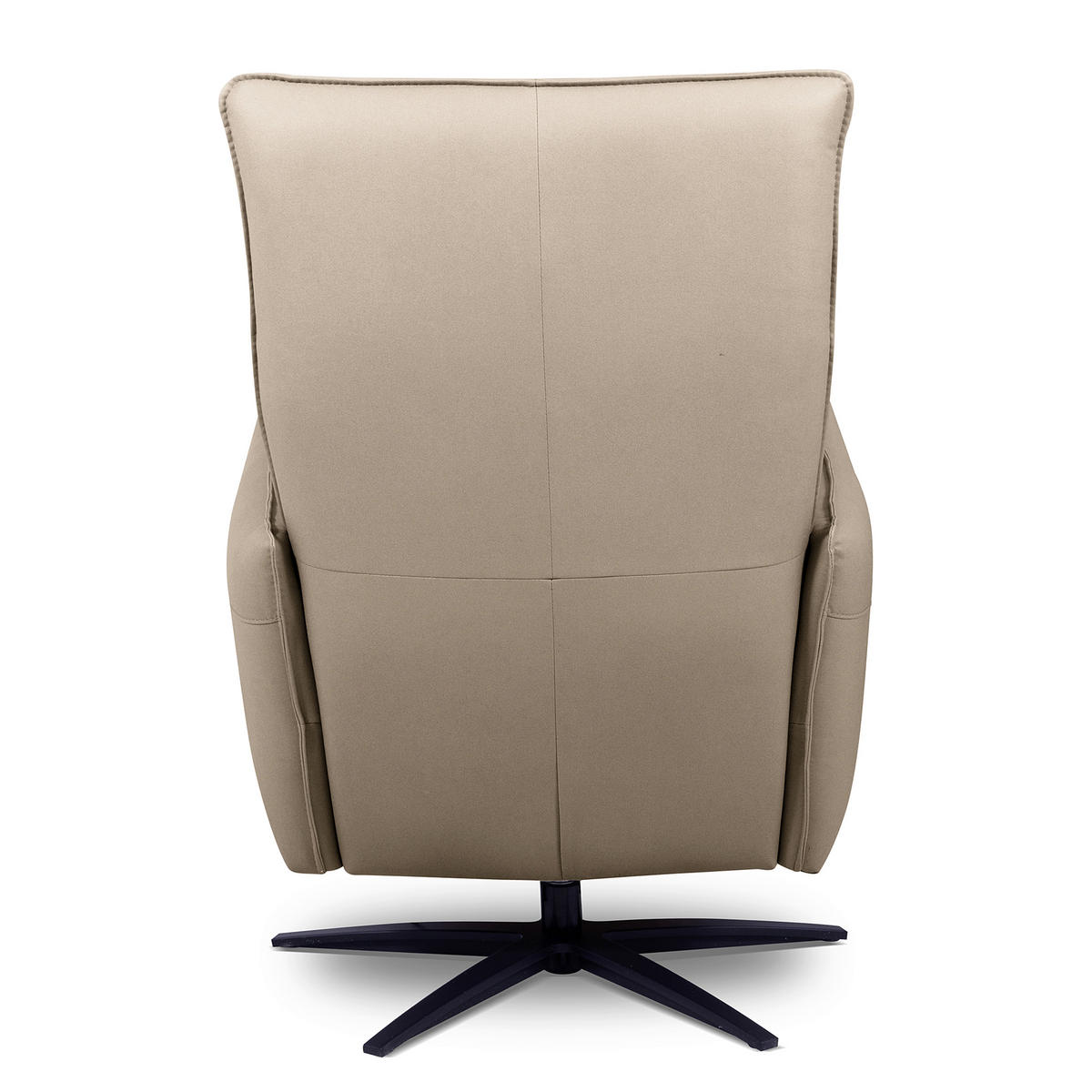 RELAXSESSEL Textil Taupe  - Taupe/Schwarz, Design, Textil/Metall (77/107/88cm) - Livetastic