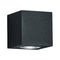 AUßENWANDLEUCHTE Peka 8/8/8 cm   - Graphitfarben, Design, Metall (8/8/8cm) - Helestra