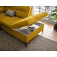 WOHNLANDSCHAFT Gelb Webstoff  - Gelb/Schwarz, KONVENTIONELL, Kunststoff/Textil (170/324/218cm) - Carryhome