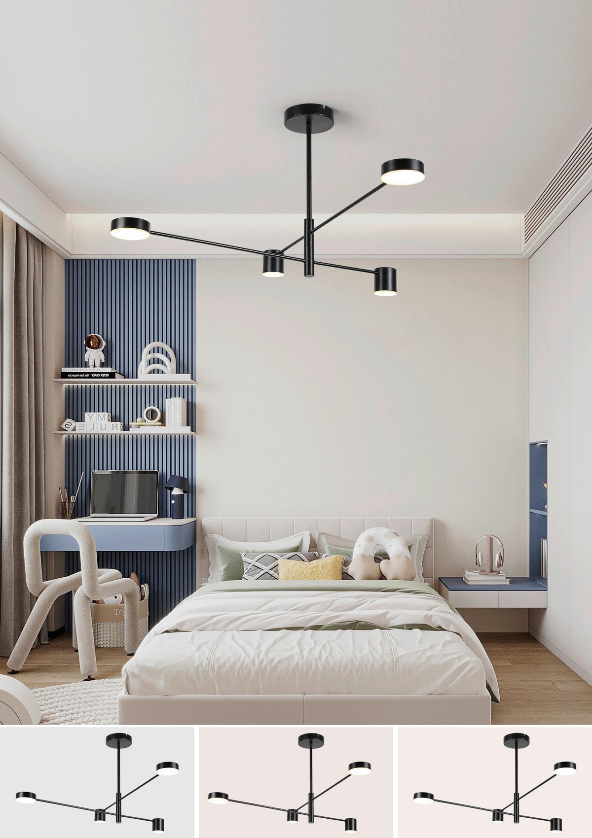 HÄNGELEUCHTE 91,4/91,4/51 cm  - Schwarz, Design, Kunststoff/Metall (91,4/91,4/51cm) - Collet's Monde