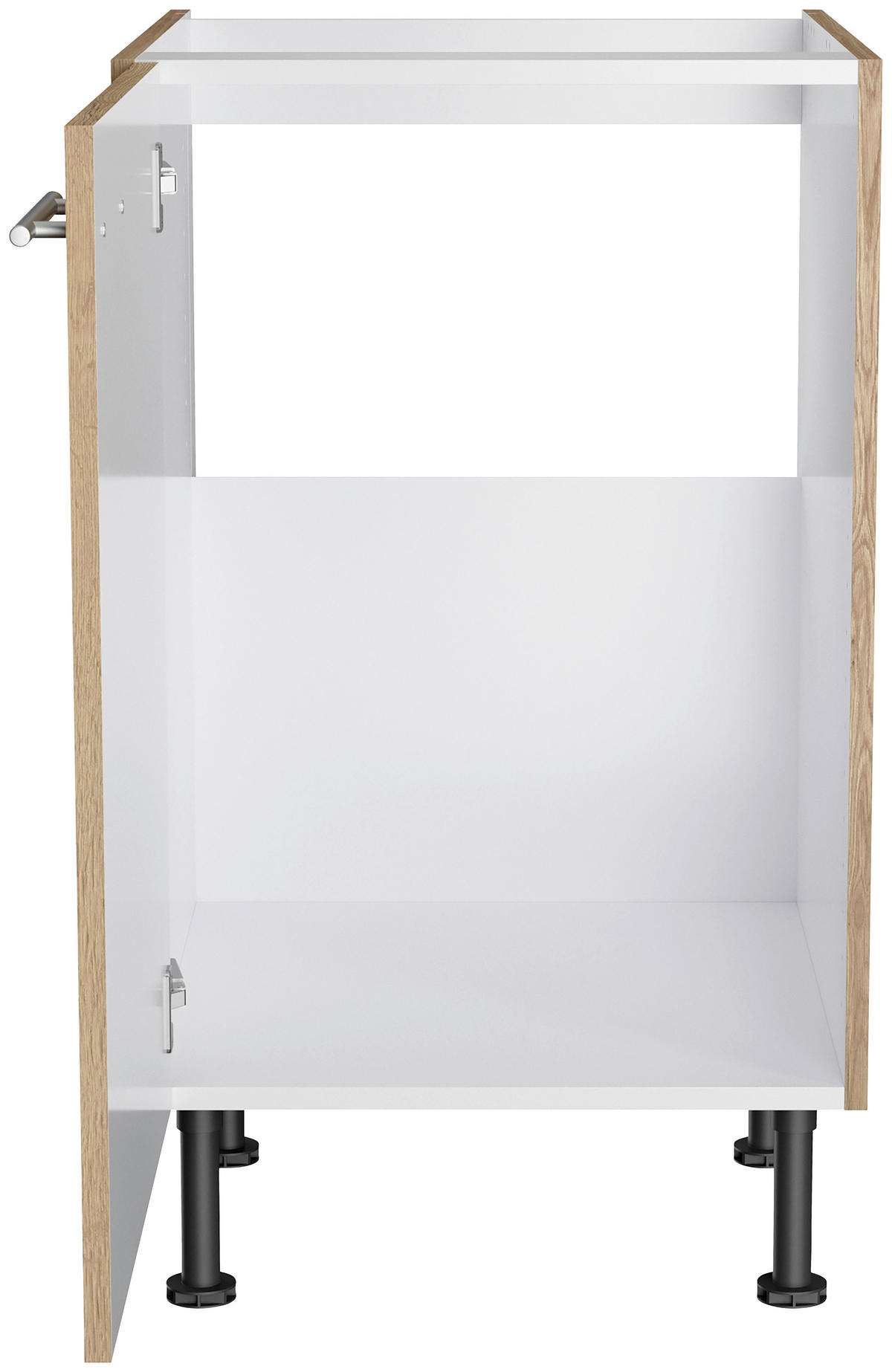 KÜCHENBLOCK 210 cm   in Eichefarben  - Edelstahlfarben/Eichefarben, Basics, Holzwerkstoff/Metall (210cm) - Optifit