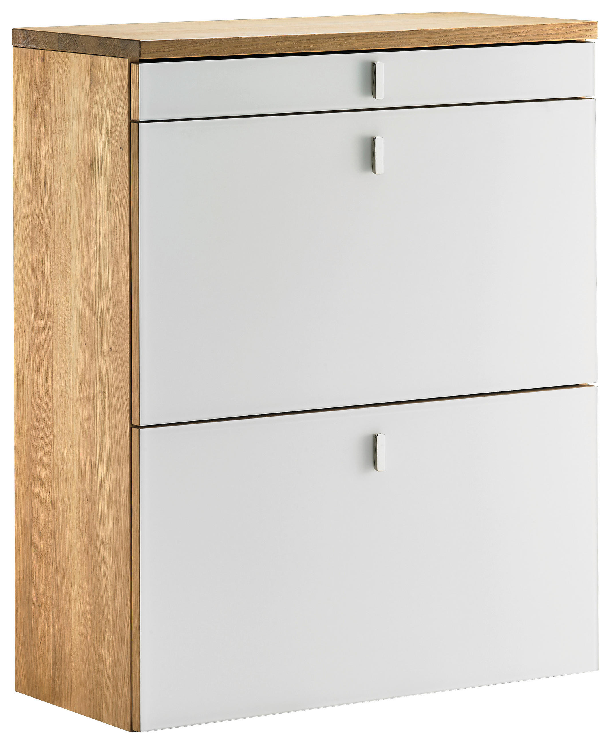 SCHUHKIPPER 100,1/95,5/29,2 cm  - Edelstahlfarben/Erlefarben, Design, Glas/Holz (100,1/95,5/29,2cm) - Team 7