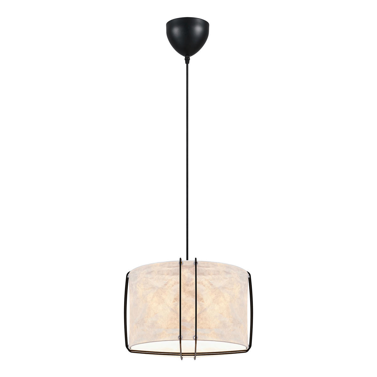 HÄNGELEUCHTE Cardine 35/28,5 cm   - Schwarz/Weiß, Design, Kunststoff/Metall (35/28,5cm) - Nordlux