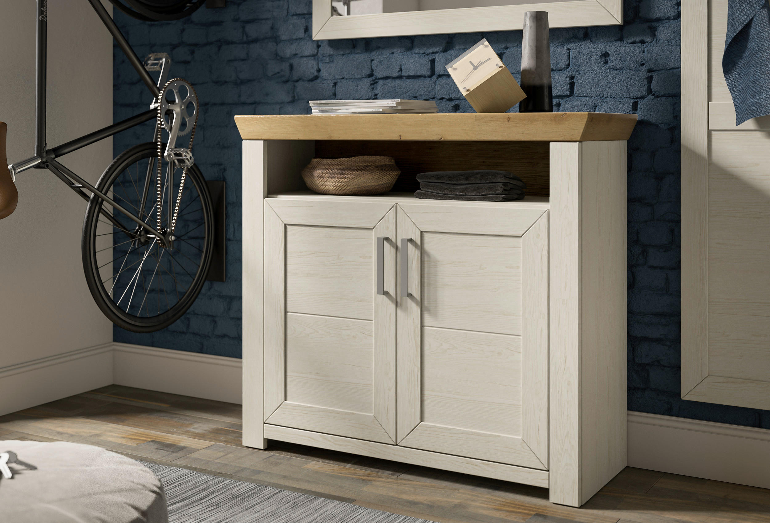 KOMMODE  in 104,5/93,4/42,2 cm  - Eichefarben/Pinienfarben, Basics, Holzwerkstoff/Metall (104,5/93,4/42,2cm) - SetOne by Musterring