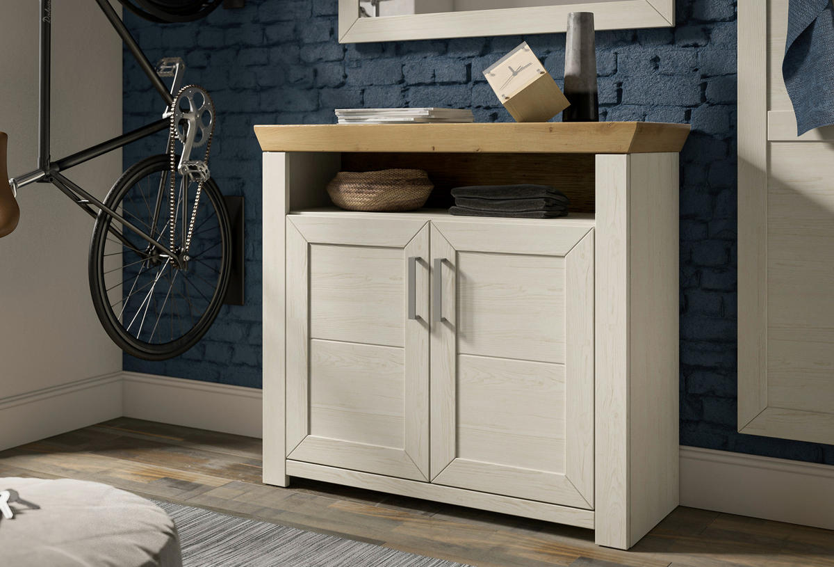 KOMMODE  in 104,5/93,4/42,2 cm  - Eichefarben/Pinienfarben, Basics, Holzwerkstoff/Metall (104,5/93,4/42,2cm) - SetOne by Musterring