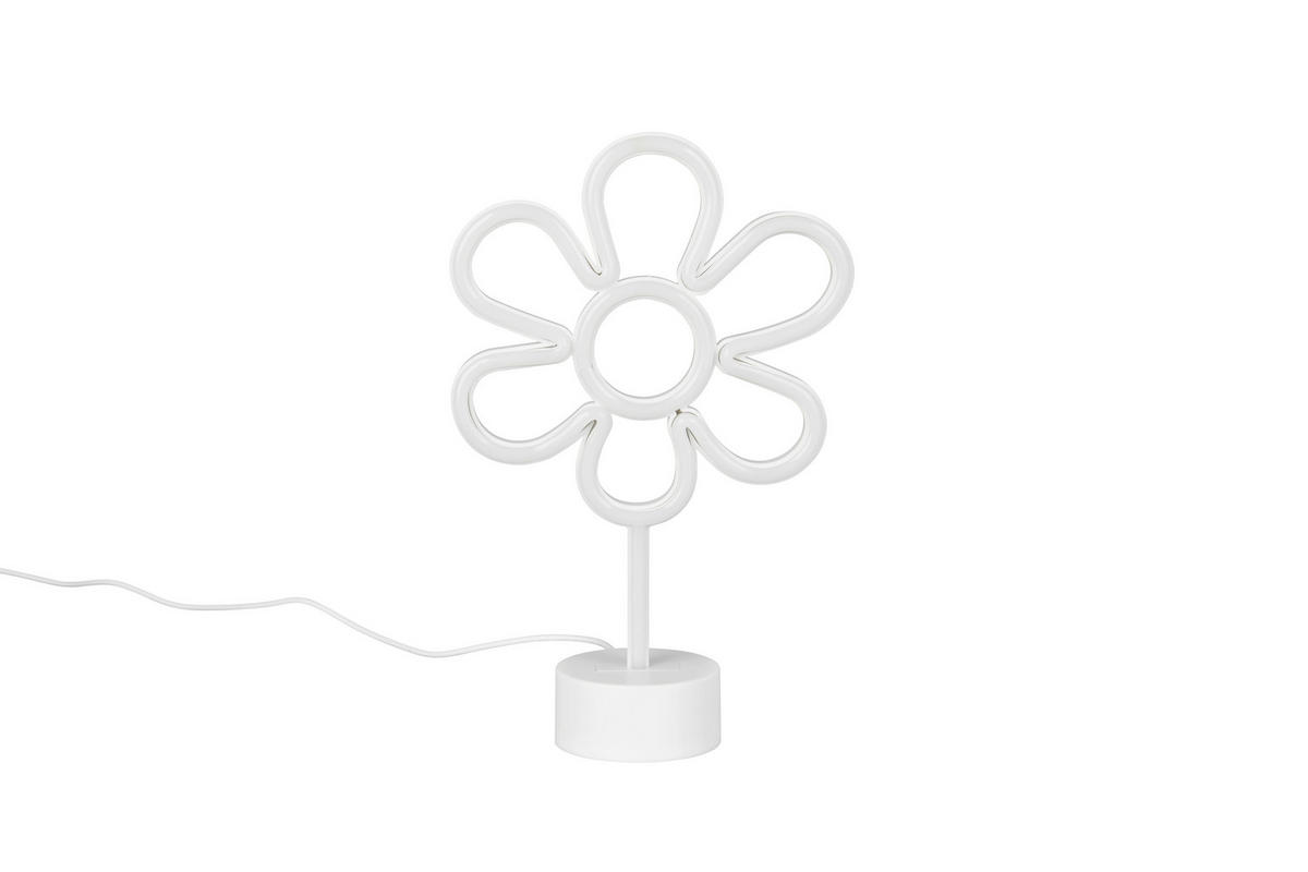 LED-TISCHLEUCHTE Rose 21/31/8,5 cm  - Weiß, LIFESTYLE, Kunststoff (21/31/8,5cm)