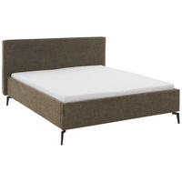 POLSTERBETT 160/200 cm  Olivgrün  - Birkefarben/Buchefarben, Design, Holz/Textil (160/200cm) - home24