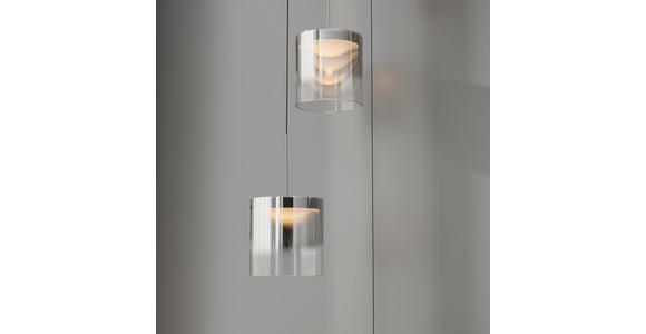 LED-HÄNGELEUCHTE Baia 40/180 cm   - Schwarz, Design, Glas/Metall (40/180cm) - Dieter Knoll