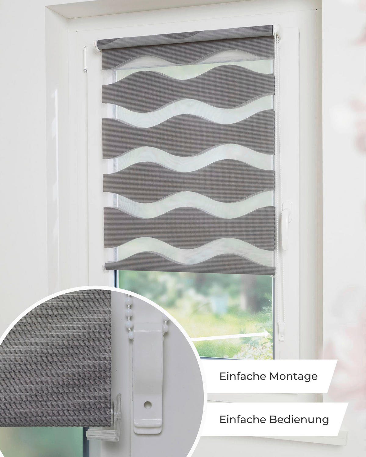 DOPPELROLLO 80/210 cm  - Grau, Basics, Textil (80/210cm) - Schwöller