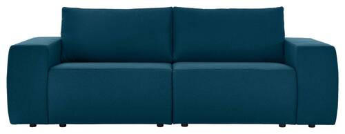 2-SITZER-SOFA in Webstoff Dunkelblau  - Schwarz/Dunkelblau, Design, Kunststoff/Textil (242/87/89cm) - LOOKS by W.Joop
