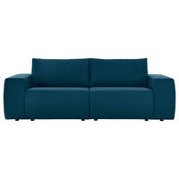 2-SITZER-SOFA in Webstoff Dunkelblau  - Schwarz/Dunkelblau, Design, Kunststoff/Textil (242/87/89cm) - LOOKS by W.Joop