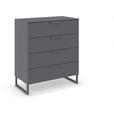 KOMMODE  in 80/92/42 cm  - Dunkelgrau, Design, Holzwerkstoff/Metall (80/92/42cm) - Carryhome