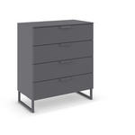 KOMMODE  in 80/92/42 cm  - Dunkelgrau, Design, Holzwerkstoff/Metall (80/92/42cm) - Carryhome