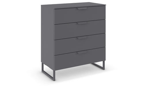 KOMMODE  in 80/92/42 cm  - Dunkelgrau, Design, Holzwerkstoff/Metall (80/92/42cm) - Carryhome