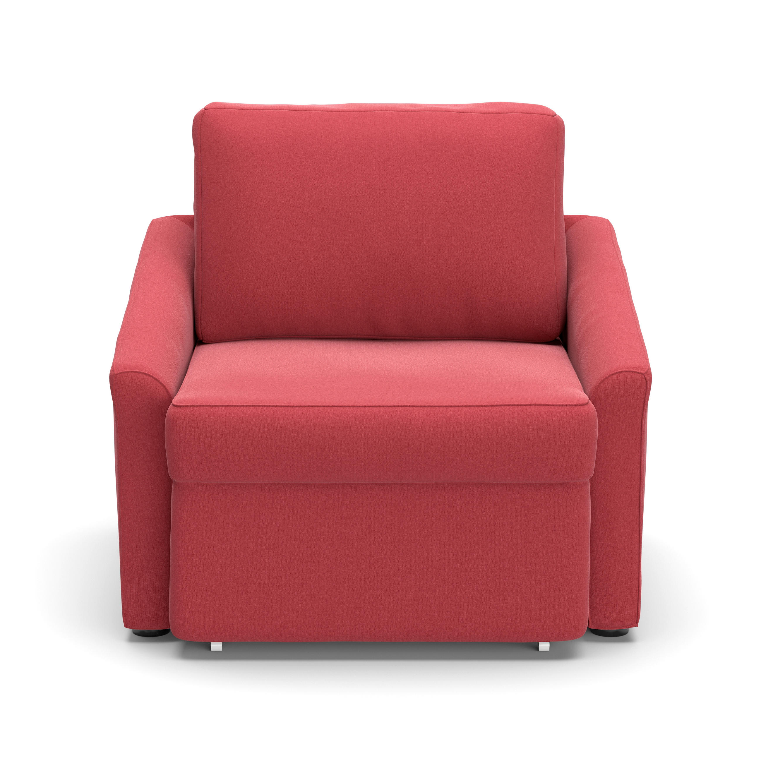 SCHLAFSESSEL RELAX BOX Mikrofaser Rot    - Beige/Rot, Basics, Kunststoff/Textil (108/86/96cm) - MID.YOU